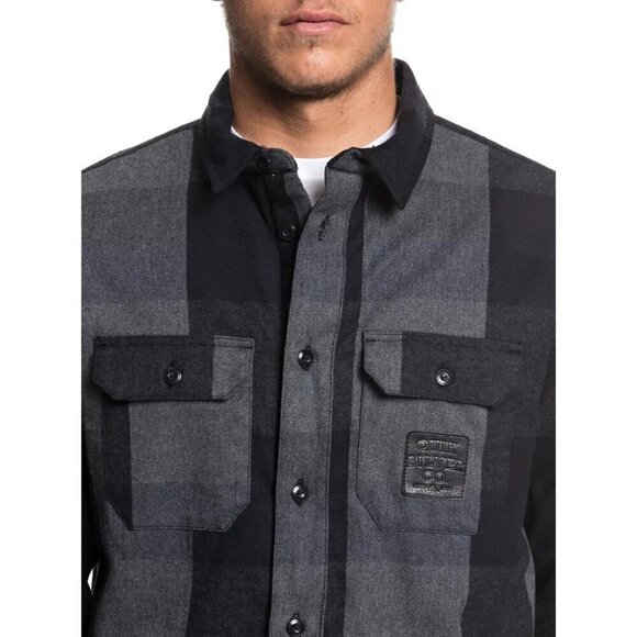 QuikSilver Men's Miho Stones SHERPA Long Sleeve Over Shirt Size M - Picture 12 of 16